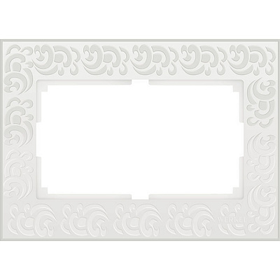 Werkel WL05-Frame-01-DBL-white Рамка для двойной розетки (белый) Flock