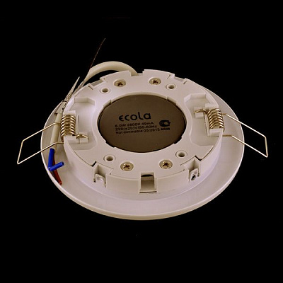 Ecola Light GX53-H6 сатин-хром Светильник встраиваемый