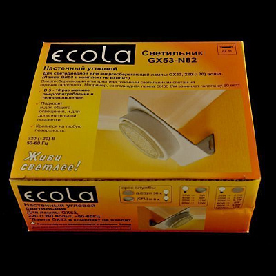Ecola GX53-N82 золото Светильник настенный угловой