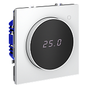 VOLTUM Терморегулятор электронный S70 с индикацией и датчиком, для теплого пола, (белый матовый)