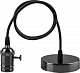 Feron LH129 230V E27 67х40x68мм, длина провода 1м, основание d.95*17мм, черн С ВЫКЛ Патрон алюминиевый 
