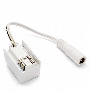 Коннектор со встроенным выключателем, со шнуром 150mm с разъемом DC 5,5 *2,5 "мама" для подключения трекового светильника к блок питания 24В