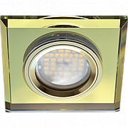 Атм Ecola MR16 DL1651 GU5.3 Glass Квадрат Золото/Золото, FG1651EFF (10/50) РАСПРОДАЖА