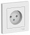 SE AtlasDesign Бел Розетка б/з, 16А, в сборе