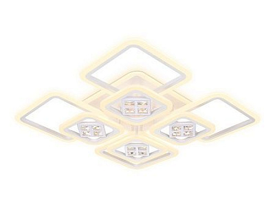 Ambrella FA289/4+4 WH белый 820*820*120 (ПДУ РАДИО 2.4G) Светильник