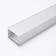 Feron CAB257 Профиль накладной для светодиодной ленты "Линии света" (50*35мм) ,серебро, 2м (в компл 2 заглушки,4 крепежа)