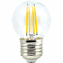 Ecola filament globe LED Premium 6.0W G45 E27 4000K шар 68х45 Лампа светодиодная