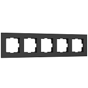 Рамка на 5 постов Slab (черный софт) W0052908