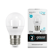 Gauss globe LED 12W E27 4100K 920lm Elementary Лампа светодиодная