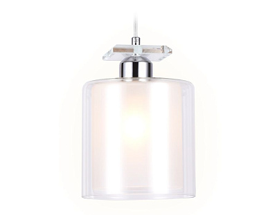 Ambrella TR3577 CH/CL хром/прозрачный E27 max 40W D150*1025 Подвес