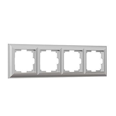 Рамка на 4 поста (серебряный) Fiore W0042206