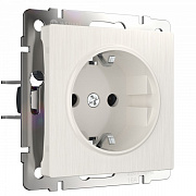 Werkel W1171013 Розетка с заземлением (перламутровый рифленый)