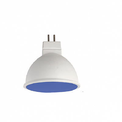 Ecola MR16 LED 7,0W GU5.3 220V color Blue Синий матовая 47х50 Лампа светодиодная