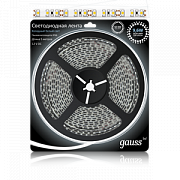 9.6W холодный белый 3528/120-SMD 12V DC IP66 (блистер 5м) Gauss (1/50)