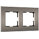 Рамка на 2 поста Slab (бронза матовый) W0022963