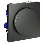 VOLTUM Светорегулятор встраиваемый S70 поворотно-нажимной 600 Вт, (титан)