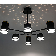LINVEL MS MS 1194/6 Норман Чёрный + led 5W 3000К + 6*GX53 max.11W Светильник потолочный