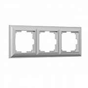 Рамка на 3 поста Werkel Fiore (серебряный) W0032206 нов.