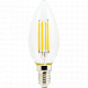 Ecola candle LED 5,0W E14 4000K 360° filament прозр. 96х37 Лампа нитевидная