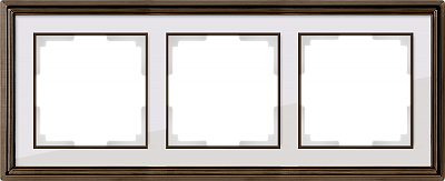 Werkel Palacio WL17-Frame-03/ Рамка на 3 поста (бронза/белый)