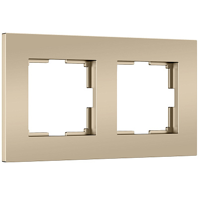 Рамка на 2 поста Slab (шампань софт) W0022911