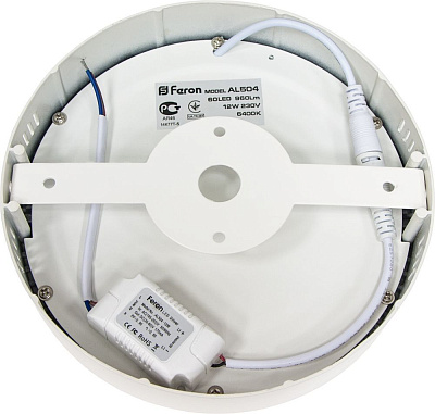 Feron AL504 12W 4000К 960Lm белый Светильник накладной светодиодный 