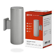 IN HOME Светильник уличный двуст LINE-2хA60-GR алюм E27*2 серый CITY IP65