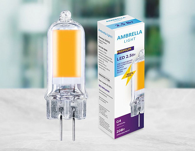 Ambrella Filament LED G4 2,5W 4200K (20W) 220-230V Лампа светодиодная