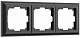 Werkel Fiore W0032208 Рамка на 3 поста (черный матовый)
