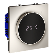 VOLTUM Терморегулятор электронный S70 с индикацией и датчиком, для теплого пола, (кашемир)