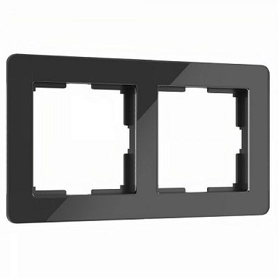 Рамка на 2 поста Acrylic (черный) W0022708