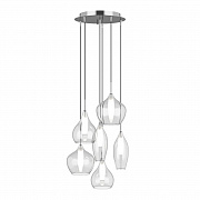 LightStar 803061 (MD2098-6С) Подвес PENTOLA 6х25W G9 ХРОМ/ПРОЗРАЧНЫЙ (в комплекте)