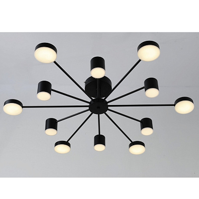 LINVEL MS 1158/12 Ринер 144W Чёрный 3000-6500K с ПДУ Ø1000 H210мм Светильник светодиодный