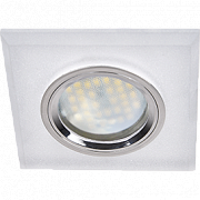 Ecola MR16 DL1651 GU5.3 Glass Квадрат скошенный край Матовый / Хром FN1651EFF