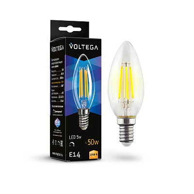 Светодиодная лампа Crystal Candle 5W 2700K E14 DIM