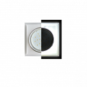 Ecola GX53 H4 Glass 5315 Квадрат с подсветкой со ступеньками хром/матовый  SL53SSECH