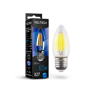 Свеча 6W 4000K E27 Crystal Candle Voltega