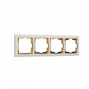 Рамка на 4 поста Werkel Snabb (слоновая кость/золото) W0041932 нов.