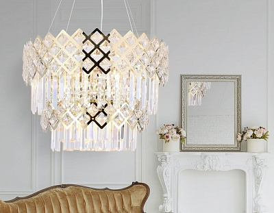 Ambrella TR5275/8 GD/CL золото/прозрачный E14/8 max 40W D520*380 Люстра