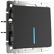 Werkel W1112108 Выключатель одноклавишный проходной с подсветкой (черный матовый)