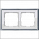 Werkel WL17-Frame-02 Рамка на 2 поста (хром/белый)