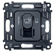 Механизм компьютерной розетки RJ-45 (8P8C) CAT6 с автоматической защитной шторкой QUANT VM188