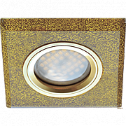A Ecola MR16 DL1651 GU5.3 Glass Квадрат Золотой блеск/Золото, FP1651EFF (10/50)