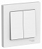 SE AtlasDesign Бел Выключатель 2-клавишный сх.5, 10АХ, в сборе 