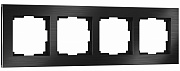 Рамка на 4 поста Werkel Aluminium (черный алюминий) W0041708 нов.