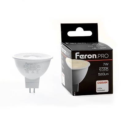 Feron PRO LED MR16 7W G5.3 2700K LB-1607 с линзой 110 градусов