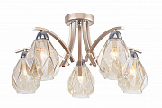 LINVEL LV9299/5 Суон Золото жемчужное/хром Е14 40W 610x610x290мм Люстра