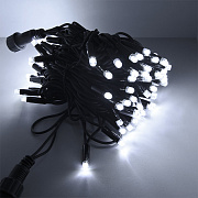 Гирлянда уличная SE-RICE-10100W, 10M, 100 LED, хол.бе., IP60, черный шн. 1,5м