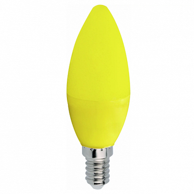 Я Ecola candle LED color  6,0W 220V E14 Yellow свеча Желтая