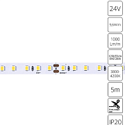 Светодиодная лента 24V 9,6W/m 4000К 5м IP20 Arte Lamp TAPE